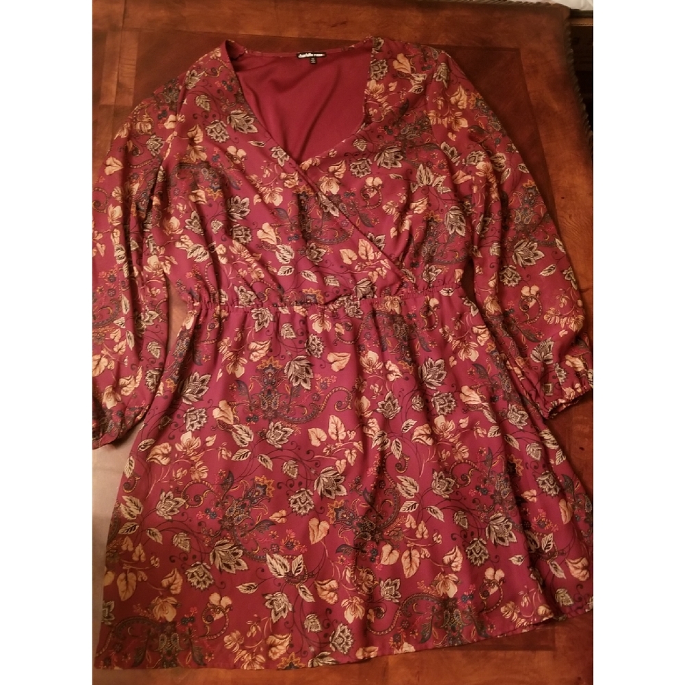 Red Floral Mini Dress